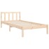 Estructura de cama con cabecero madera maciza 100x200