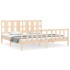 Estructura de cama con cabecero madera maciza 180x200