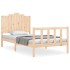 Estructura de cama con cabecero madera maciza 100x200