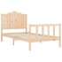 Estructura de cama con cabecero madera maciza 100x200