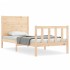 Estructura de cama con cabecero madera maciza 100x200