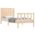 Estructura de cama con cabecero madera maciza 100x200