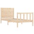 Estructura de cama con cabecero madera maciza 100x200