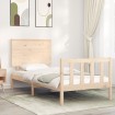 Estructura de cama con cabecero madera maciza 100x200 cm