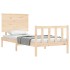 Estructura de cama con cabecero madera maciza 100x200