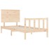 Estructura de cama con cabecero madera maciza 100x200