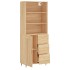 Aparador alto madera contrachapada color roble 69,5x34x180