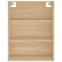 Aparador alto madera contrachapada color roble 69,5x34x180