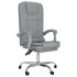 Silla de oficina reclinable con masaje de tela gris