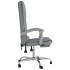 Silla de oficina reclinable con masaje de tela gris