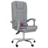 Silla de oficina reclinable con masaje de tela gris