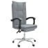 Silla de oficina reclinable de tela gris