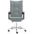 Silla de oficina reclinable de tela gris