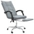 Silla de oficina reclinable de tela gris