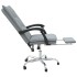 Silla de oficina reclinable de tela gris