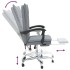 Silla de oficina reclinable de tela gris