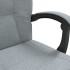 Silla de oficina reclinable de tela gris