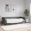 Sofá cama tela gris oscuro 90x200 cm