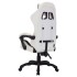 Silla gaming con luces LED RGB cuero sintético blanco y