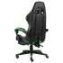 Silla gaming con reposapiés cuero sintético negro y