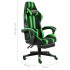 Silla gaming con reposapiés cuero sintético negro y