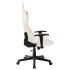 Silla de gaming de cuero sintético blanco y