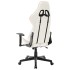 Silla de gaming de cuero sintético blanco y