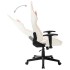 Silla de gaming de cuero sintético blanco y