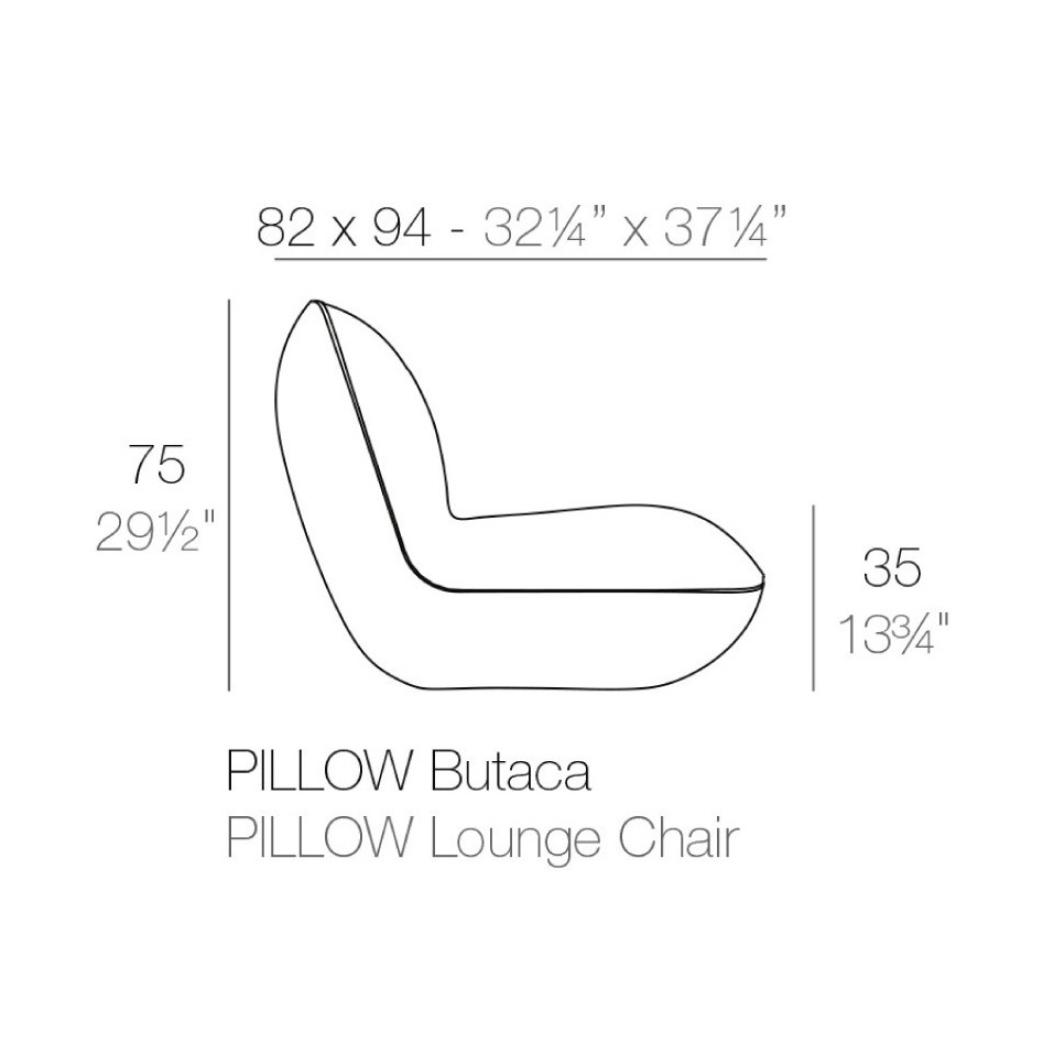 Butaca de diseño, modelo Pillow