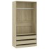 Armario madera contrachapada color roble Sonoma 100x50x200