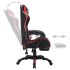 Silla gaming con luces LED RGB cuero sintético rojo y