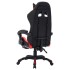 Silla gaming con luces LED RGB cuero sintético rojo y