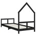 Estructura de cama para niños madera de pino negro 80x200