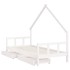 Estructura cama infantil y cajones madera pino blanco 90x190