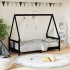 Estructura de cama para niños madera de pino negro 80x160