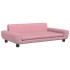 Cama para perros de terciopelo rosa 100x54x33