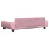 Cama para perros de terciopelo rosa 100x54x33