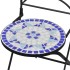 Set de mesa y sillas de jardín 3 pzas con mosaico azul y