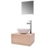 Conjunto de muebles de baño con lavabo y grifo 4 piezas