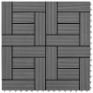 Baldosas de porche de WPC 30x30 cm 2 m² gris 22 unidades