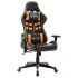 Silla de gaming de cuero sintético negro y