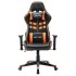 Silla de gaming de cuero sintético negro y