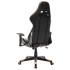 Silla de gaming de cuero sintético negro y