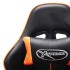 Silla de gaming de cuero sintético negro y