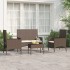 Set muebles de jardín 4 piezas y cojines ratán sintético