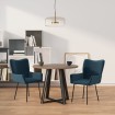 Sillas de comedor 2 unidades terciopelo azul