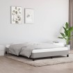 Estructura de cama de tela gris claro 140x190 cm