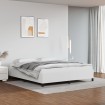 Estructura de cama de cuero sintético blanco 180x200 cm