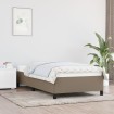 Estructura de cama de tela gris taupe 90x200 cm