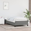 Estructura de cama de tela gris oscuro 90x190 cm